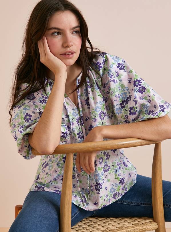 Everbelle Floral Bloom Poplin Blouse 6